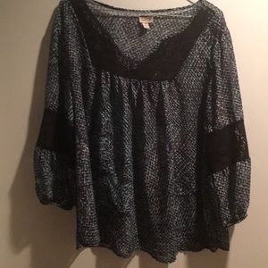 Sheer peasant blouse
